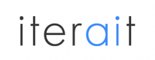 The image shows the word "iterait" in lowercase letters, with "ait" in blue and the rest in black, on a white background.